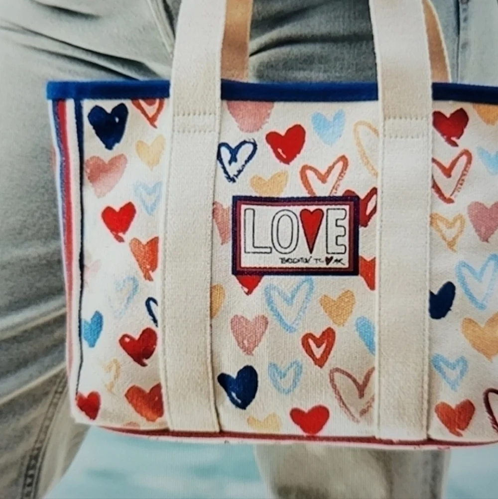 BRIGHTON  NWT RED WHITE AND YOU MINI TOTE .